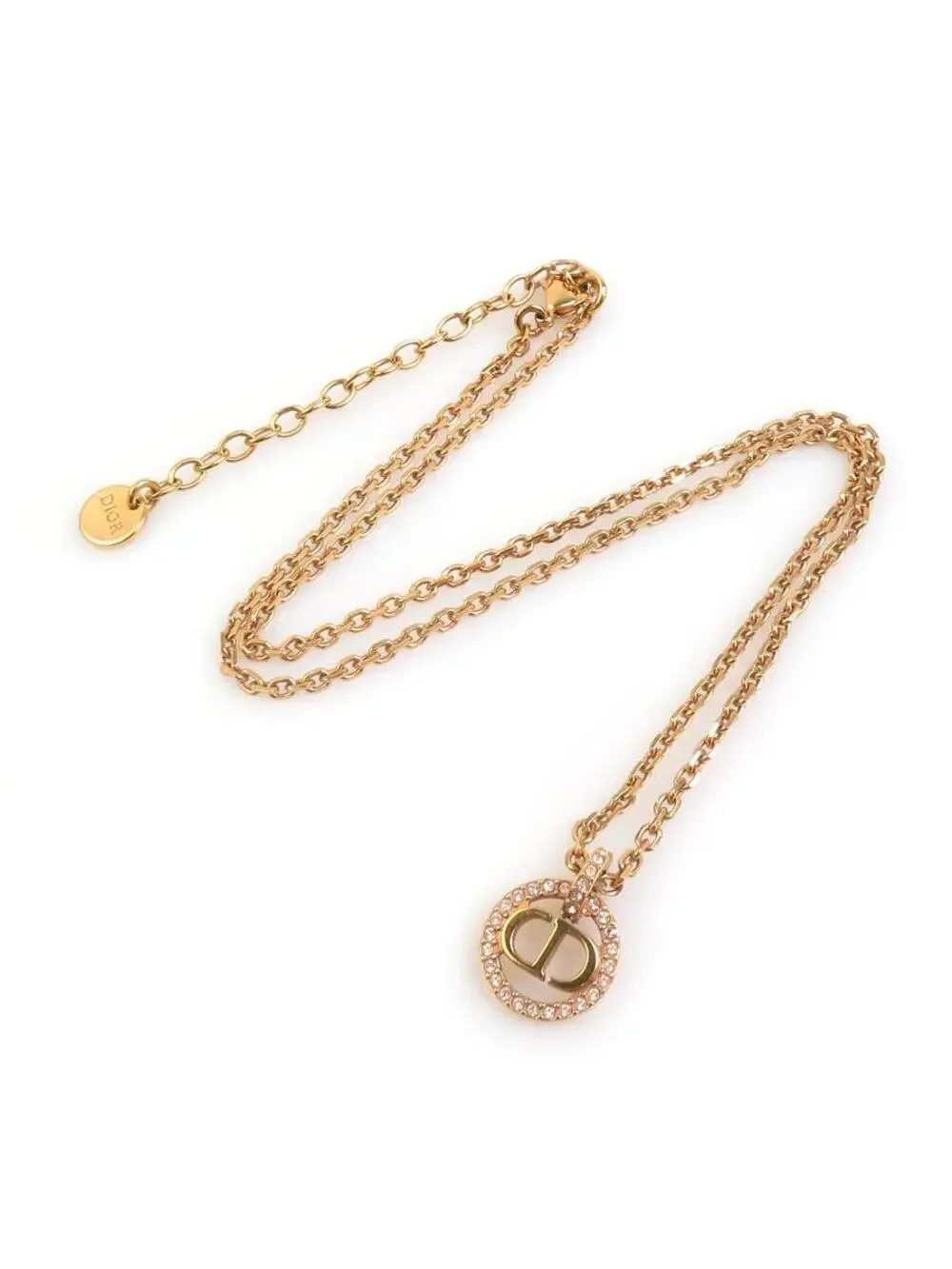Auth Christian Dior Necklace Gold/Light #302999C29B